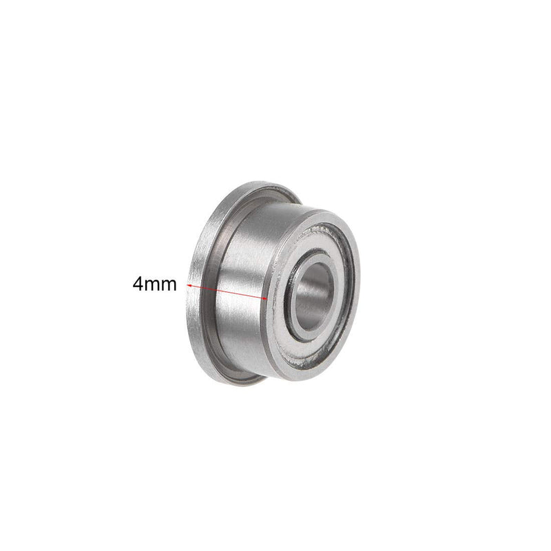 uxcell F693ZZ Flanged Ball Bearing 3mmx8mmx4mm Double Shielded Chrome Steel Deep Groove Bearings 20pcs