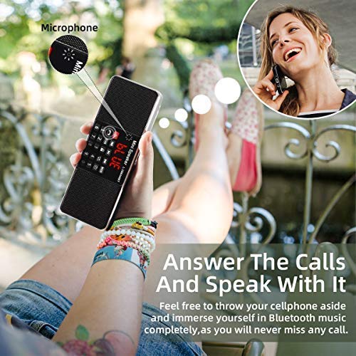 PRUNUS J-288 AM FM Bluetooth Radio, J-328 Small Portable Pocket Battery Operated Radio