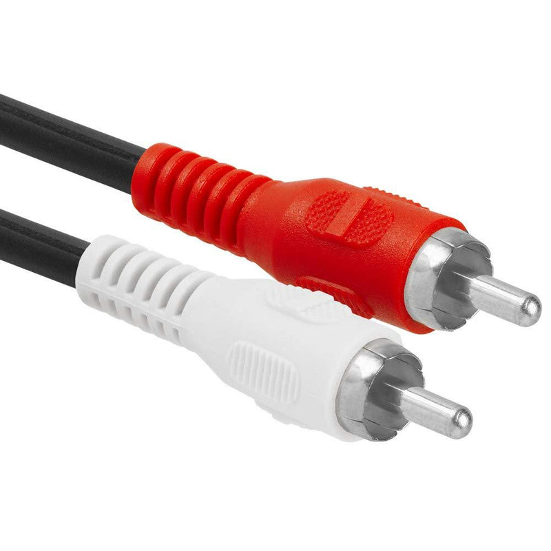 Cmple - [5 Pack] 2 RCA Male to 1 RCA Female Stereo Audio Y-Cable, 2 RCA Plugs to 1 x RCA Jack Y-Adapter Subwoofer Cable 5 Pack 1 RCA F to 2 RCA M