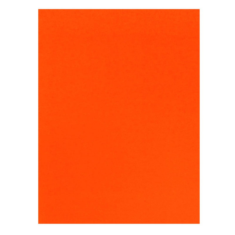 JAM PAPER Vibrant Two Pocket Matte Cardstock Folders - Neon Orange - 6/Pack 6 Pack