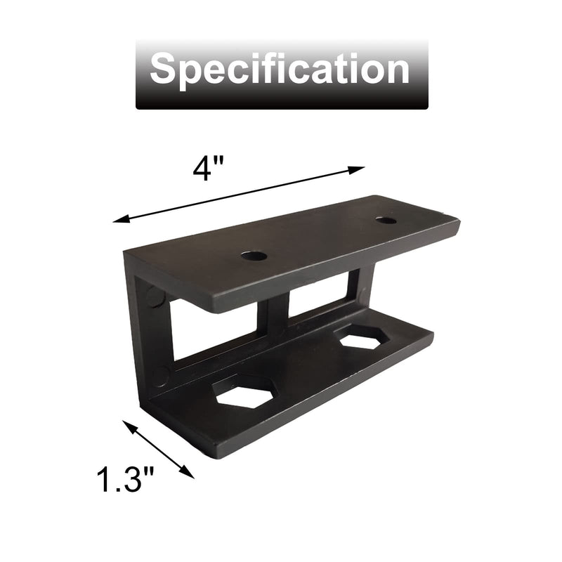 PIAOLGYI 6 Pcs Under Desk Laptop Holder Mount with Screw,Under Desk Laptop Mount Bracket,Add On Under Table Laptop/Keyboard Storageï¼ˆ6 Pcsï¼‰
