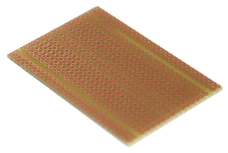 SB400 Solderable PC BreadBoard Two-Pack, 1 Sided PCB, Matches 400 tie-Point breadboards with Power Rails, 1.90 x 3.00 in (48.3 x 76.2 mm)