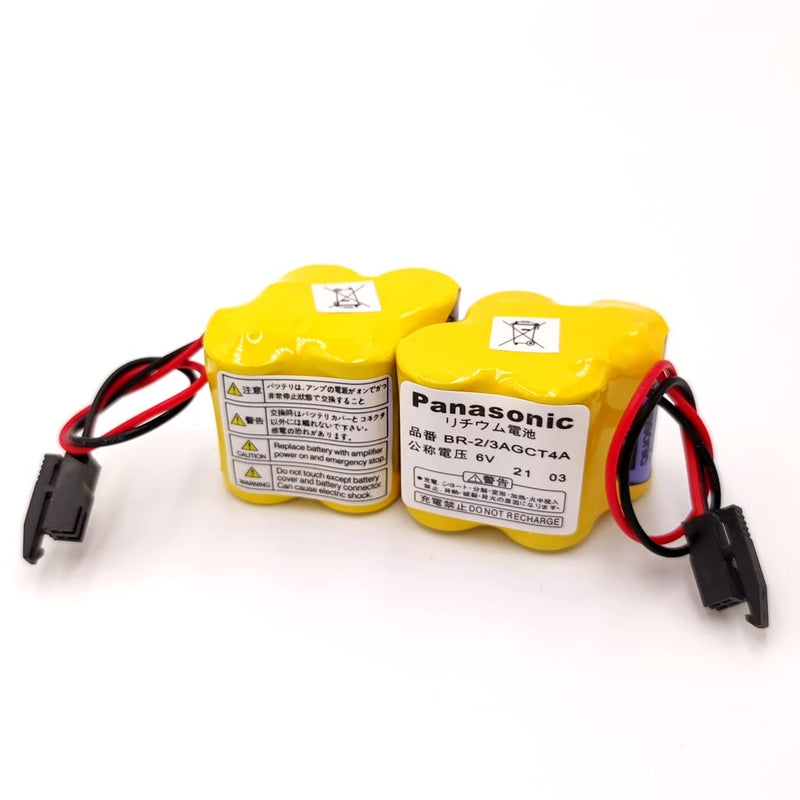 (4-Pack) BR-2/3AGCT4A 6V 4400mAh Replacement Battery for Panasonic FANUC A98L-0031-002 (Black Connector)