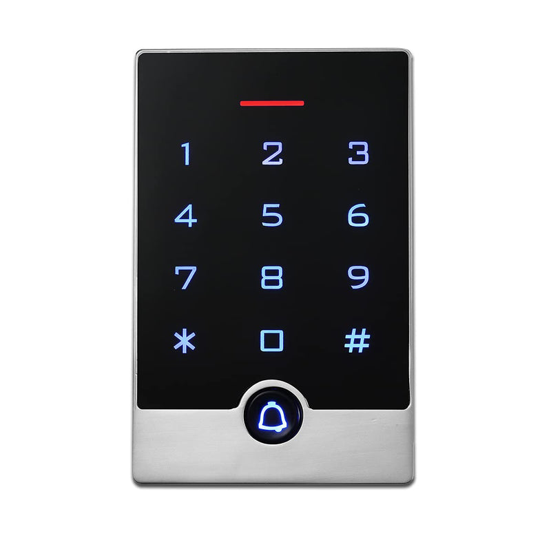 Security Door Access Control Keypad, ID Keypad with ID Key Fobs, Stand-Alone Keypad, Door Lock Keypad Controller, for Gate Opener, Entry Gate Keypad, Zinc Alloy Metal, Waterproof