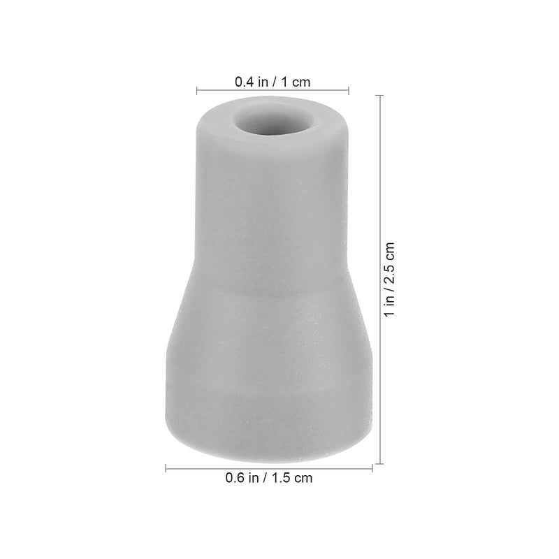 Healifty Dental Oral Saliva Ejector Replacement Rubber Valve Snap Tip Adapter for Dentist Surgical Suction Tips 10pcs (Grey)