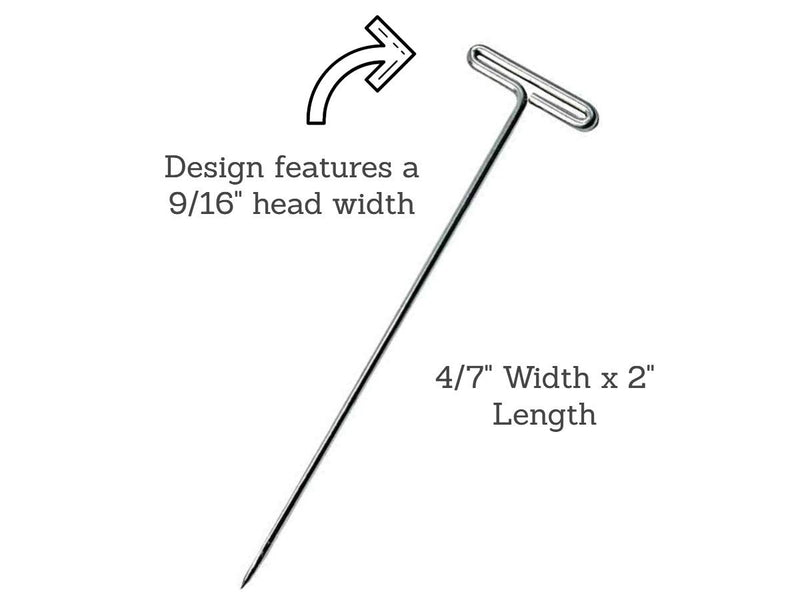 1InTheOffice T Pins 2 Inch, 9/16" Head Width, 2" L, 200 T-Pins