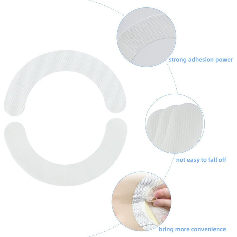 Ostomy Supplies Skin Barrier Strips,Elastic Hydrocolloid Skin Extender Strips for Colostomy Bags,Universal Waterproof Half Rings. (20 Pieces) 20 Pieces