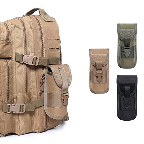 ACEXIER MOLLE Glasses Pouch Outdoor Durable Tactical Pouch Sunglasses Case Army Style Flashlight Pouch with Buckle Black