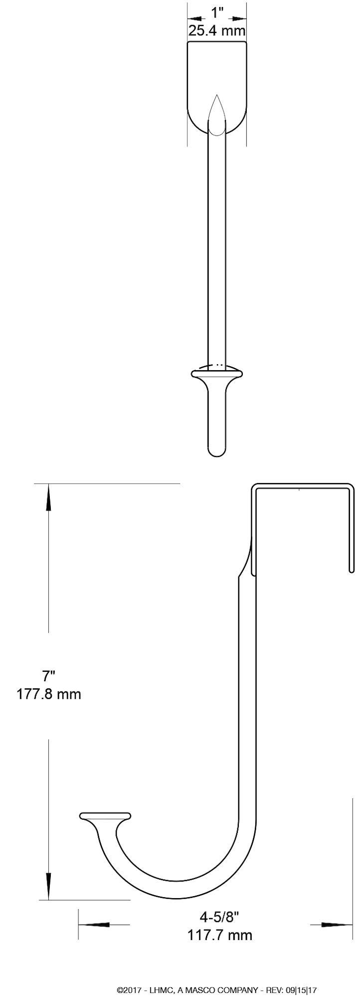 Liberty BBF430Z-SN-U Single Over-the-Door Hook, Satin Nickel Single Over the Door Hook with Ceramic Insert
