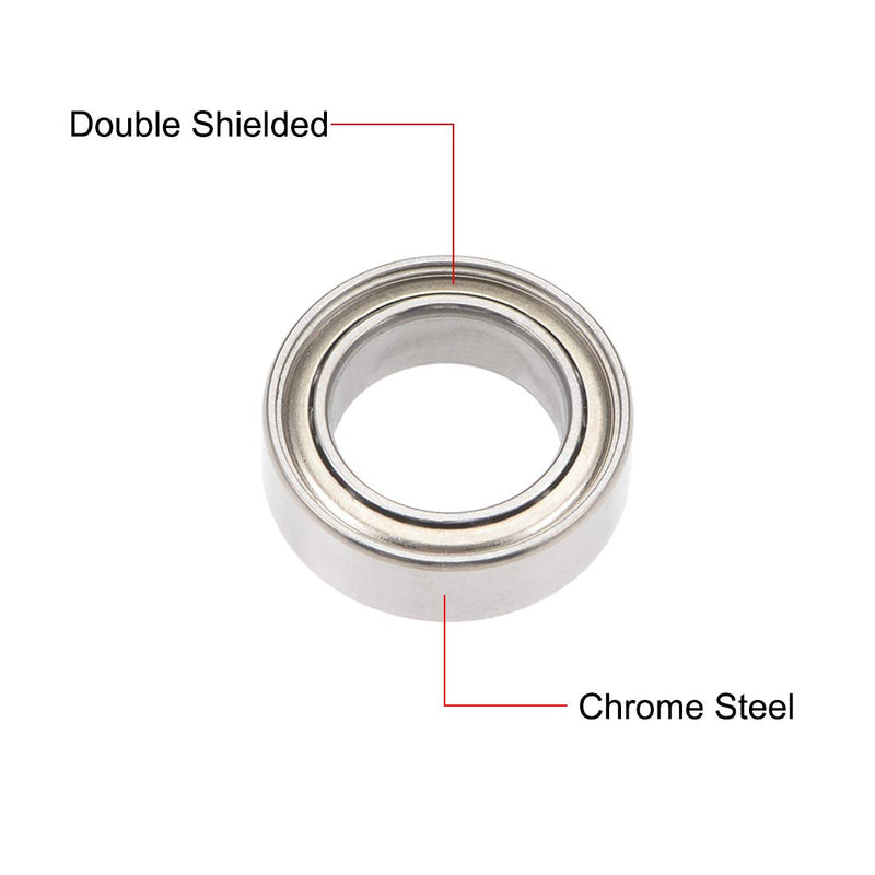 uxcell MR63ZZ Ball Bearing 3x6x2.5mm Double Shielded Mini Deep Groove Bearings 5pcs