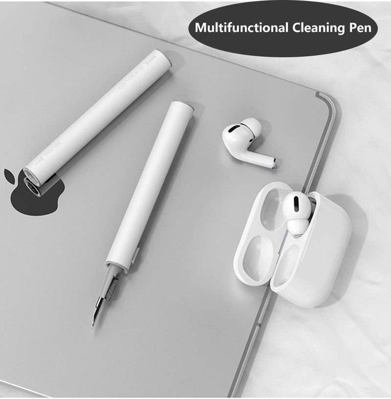 Airpod Cleaner kit,Cleaning Pen for Airpods Pro 1 2 3,Multifunction Earphones Cleaner for Wireless Earphones Bluetooth Headphones Charging Box,Computer,Camera,Mobile Phone White