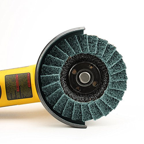 BHA Surface Conditioning Grinding, Sanding, and Polishing Flap Discs T29, 4-1/2" x 7/8", Blue (Fine) - 5 Pack