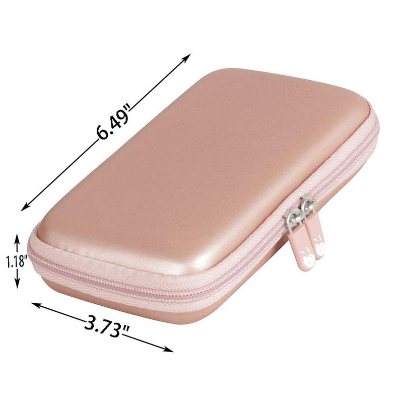 Hermitshell Hard Travel Case fits EnergyCell/POWERADD Pilot 4GS 12000mAh 8-Pin Input Portable Charger (Rose Gold) Rose Gold