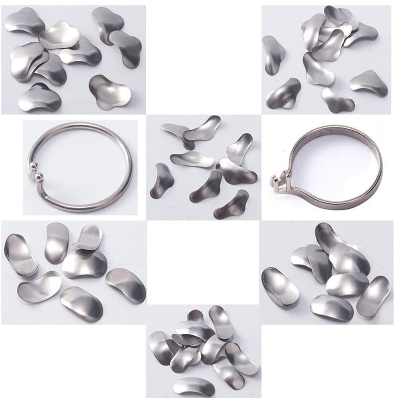 SNAWOP Dental Matrix 50μm Sectional Contoured Metal Matrices 100PCS Full Set Matrix System+2 Rings