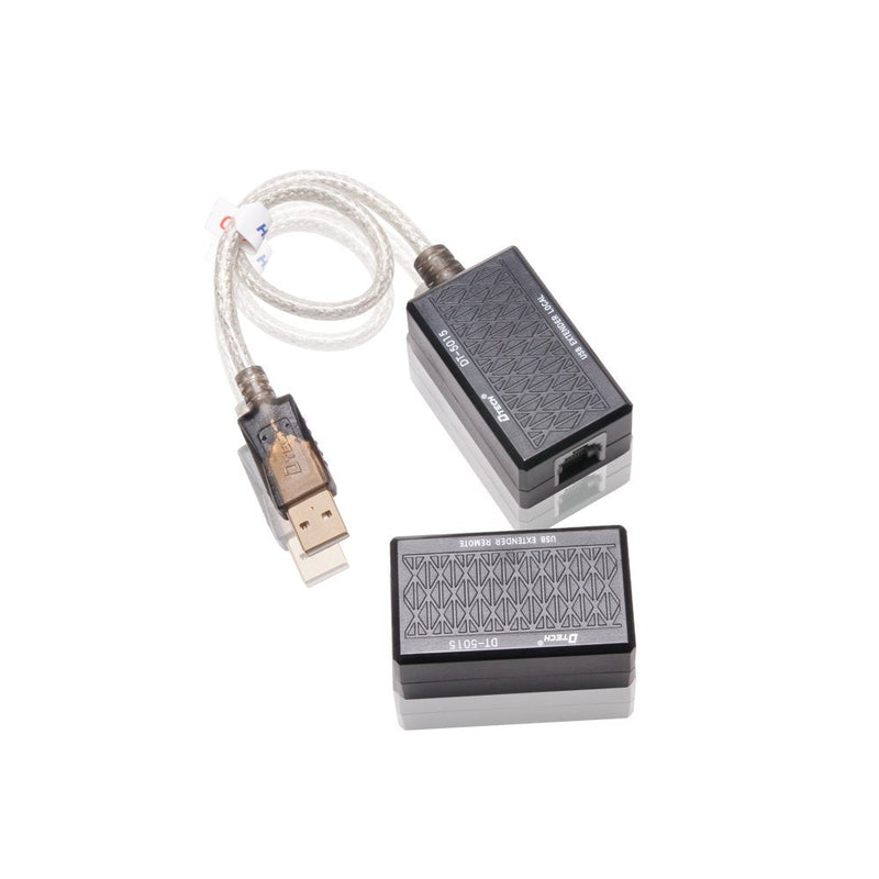 DTECH USB Extension Adapter USB to RJ45 Extender Over Cat5 Cat5e Ethernet Cable Set Connection up to 200ft 1 port
