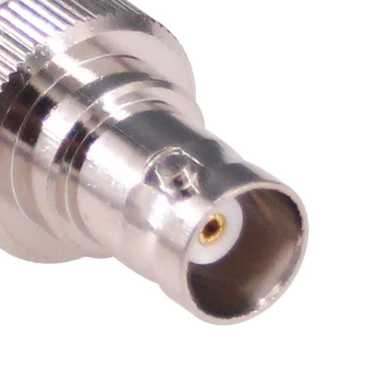 RFaha 2pcs BNC Female to UHF Female SO239 SO-239 RF Coax Coaxial Connector Adapter(F105-2), Nickel plated
