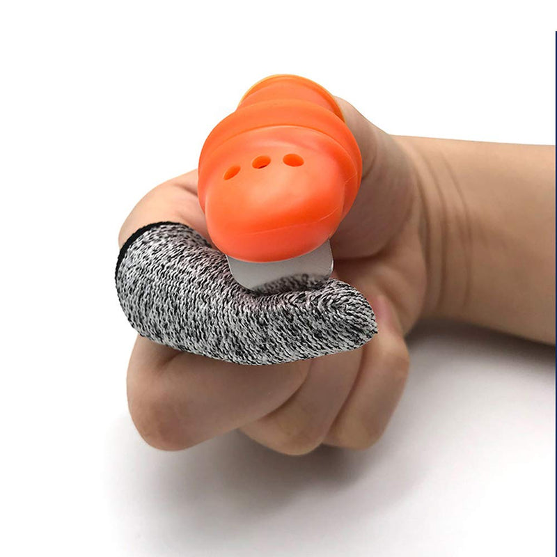 6 PCS Finger Cots Cut Resistant Protector, Finger Covers for Cuts, Gloves Life Extender, Cut Resistant Finger Protectors for Kitchen, Work, Sculpture, Anti-Slip, Reusable 6 Count (Pack of 1)