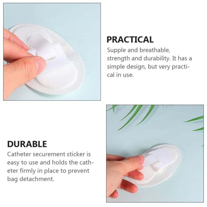 EXCEART 10pcs Catheter Stabilization Device Legband Holder Sticker Catheter Tube Holder Perspiration Holes Legband Holder Urine Bag Holder Care