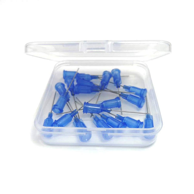 20 Pack - 22 Ga 1 Inch Blunt Tip Dispensing Needle with Luer Lock,Blue 22Ga x 1＂ Blue