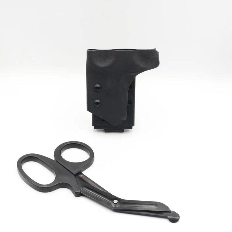 PUOSUO Kydex Holster For EMT Scissors Tactical Scissors Cover(Black,Not include scissor)
