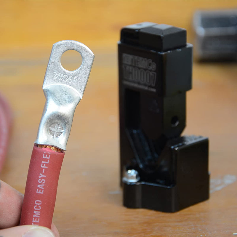 TEMCo Hammer Lug Crimper Tool V2 with holes for bench mounting (Crimps Battery and Welding cables 8 AWG TO 4/0 Wire Gauge)