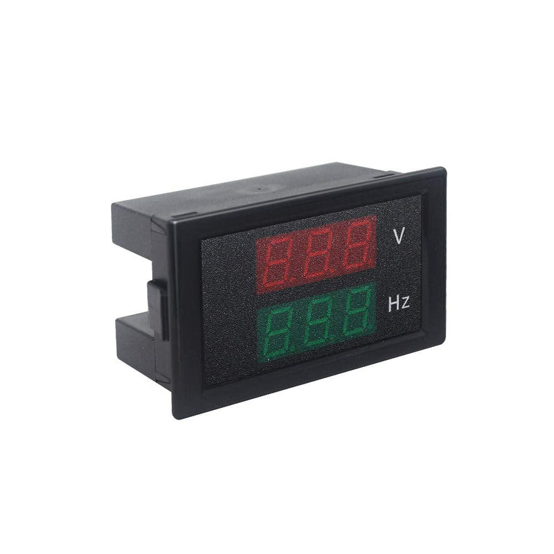 KETOTEK Digital AC Voltmeter Panel Mounting Meter AC80-300V Frequency Counter 45.0-65.0 HZ LED Display Voltage Volt Frequency Meter Tester Gauge V-Hz