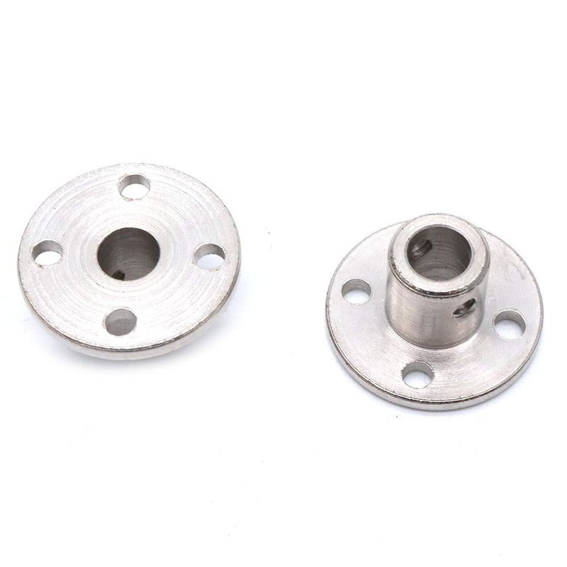 Sydien 4Pcs 6mm Rigid Flange Shaft Coupling Motor Guide Shaft Coupler Connector