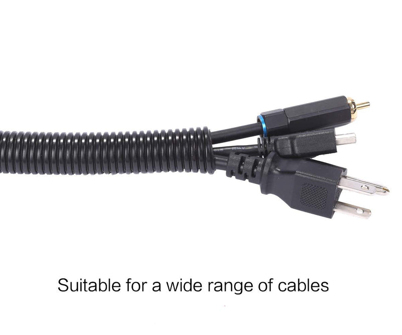 Alex Tech 25ft â€“ 1/4 inch Split Wire Loom Tubing Wire Conduit â€“ Black 1/4"-25ft