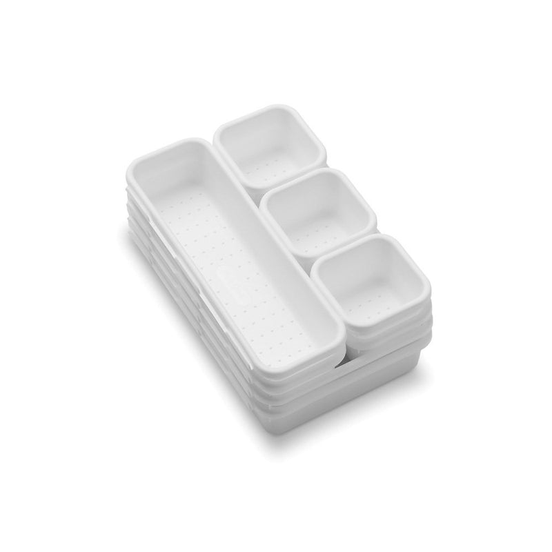 Madesmart Interlocking Bin Pack, White, 8-Piece