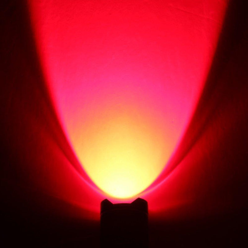 High Power One Mode Red LED Flashlight, Powerful Single Mode Red Flashlight, Red Light Flashlight Red LED Red Light Torch For Astronomy, Aviation, Night Observation-Black