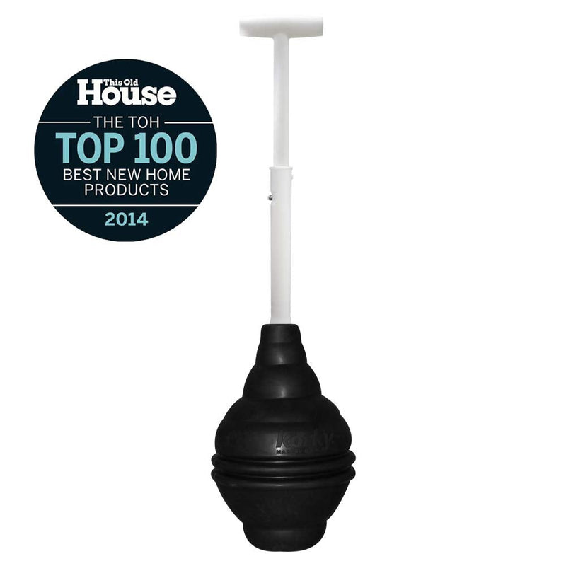 Korky 96-4AM Telescoping T-Shaped Handle BeehiveMAX Universal Plunger, Black Adjustable Handle