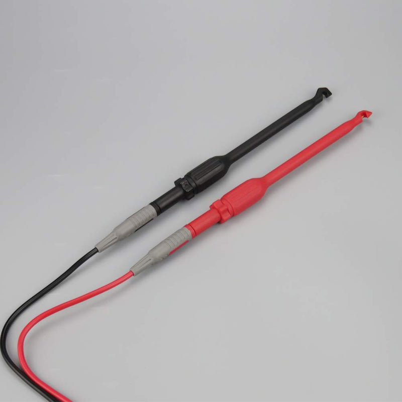 TKDMR Automotive Wire Piercing Probe - Wire Piercing Clip Puncture WireBack Probe Pins,Copper,Black and Red,Screw Thread,Use for 4mm Banana Extended Test Cable (6) 6