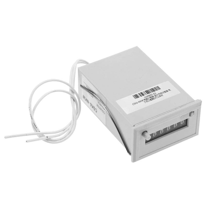 Electromagnetic Counter, 6 Digit Industrial Totalizer Pulse Counter for Chemical Textile Machinery CSK6-NKW (AC 110V) AC 110V