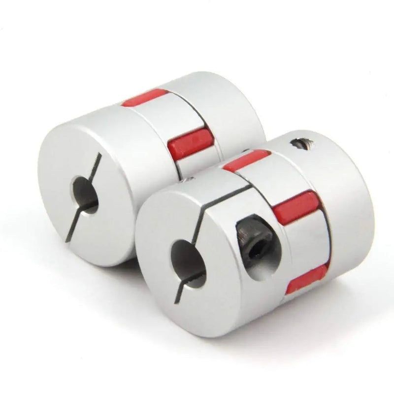 Zeberoxyz 2PCS 6.35mm to 8mm Aluminium Plum Flexible Shaft Coupling Diameter25mm Length30mm 6.35x8mm Motor Connector Flexible Coupler for 3D Printer CNC Machine and Servo Stepped Motor（6.35x8mm） D25 L30