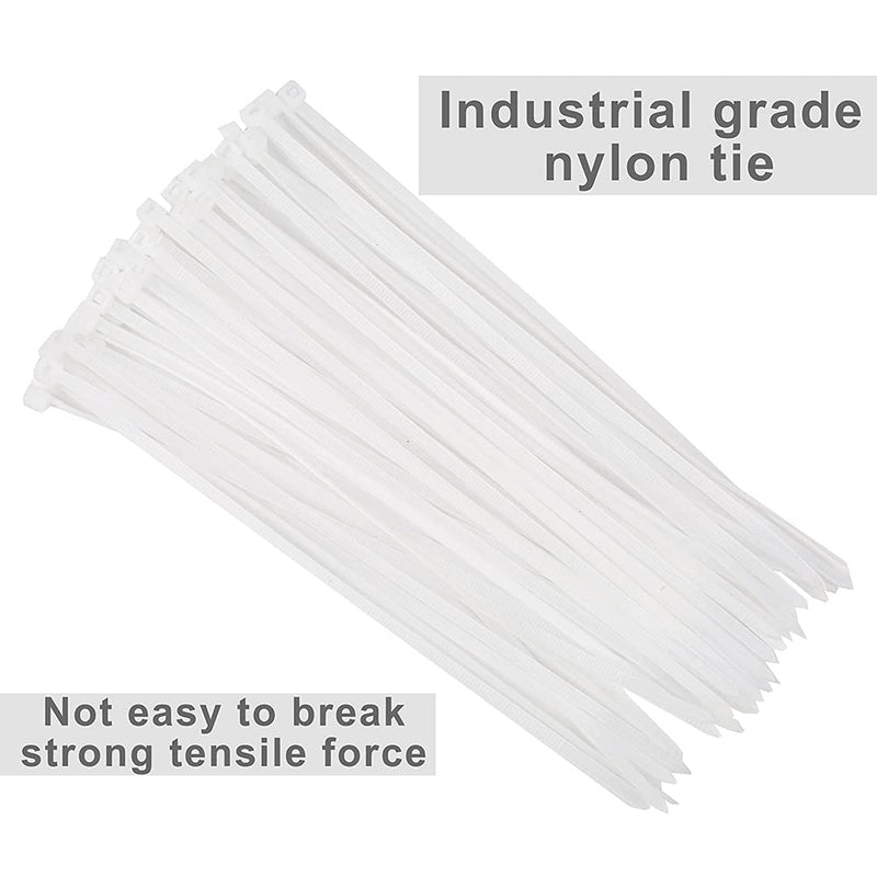 Cable Ties,8 inch Clear Zip Ties,100 Pcs Self-locking Nylon Ties, (200 mm) Wire Ties, Zip Ties Heavy Duty, Can be Used for Circuit Fastening and Water Pipe Lashing
