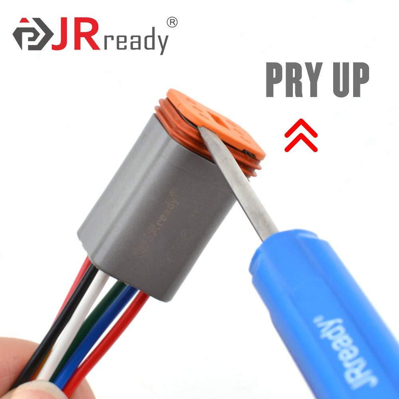 JRready Removal Tool Double Ended (DRK-RT1) , 90 Degree Hook+ Standard Flat Head Screw Driver, Suitable for DT, DTM,DTP Connectors