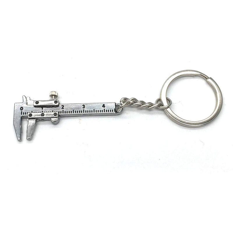 Gold/Silver 40mm Fashion Mini Vernier Caliper Keychain Keyring Alloy, 3D Movable Precision Miniature Pocket Vernier Caliper 2PCS