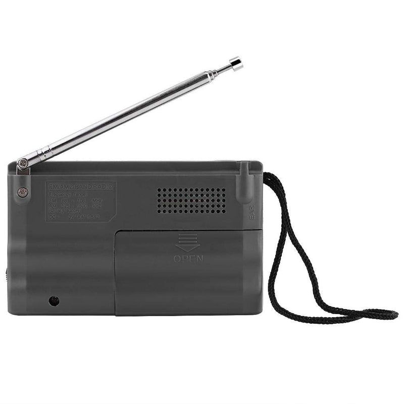 Portable Pocket AM/FM Radio Receiver, Built-in Speaker and Standard Earphones Jack, World Universal FM 88-108MHz AM 530-1600 KHz Music Player with Telescopic Antenna