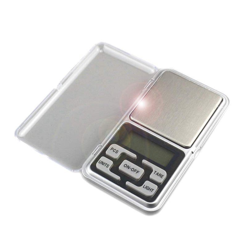 Meichoon Digital Jewelry Scale Milligram Scale Pocket Size High Precision Steelyard 1.1lb/500g (0.01g) Reloading for Jewelry and Gems Small Electronic Scale C32