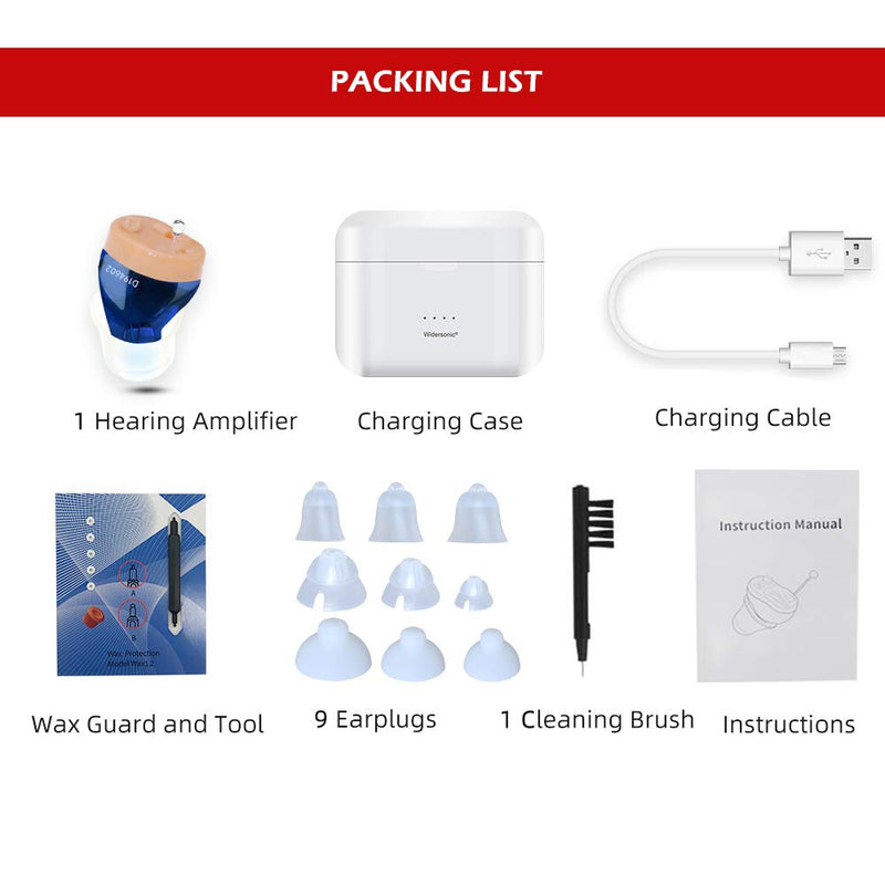 IncenSonic Rechargeable Hearing Amplifier for Seniors,Voice Enhancer and Audio Sound Amplifier,Fit Both Right and Left Ear