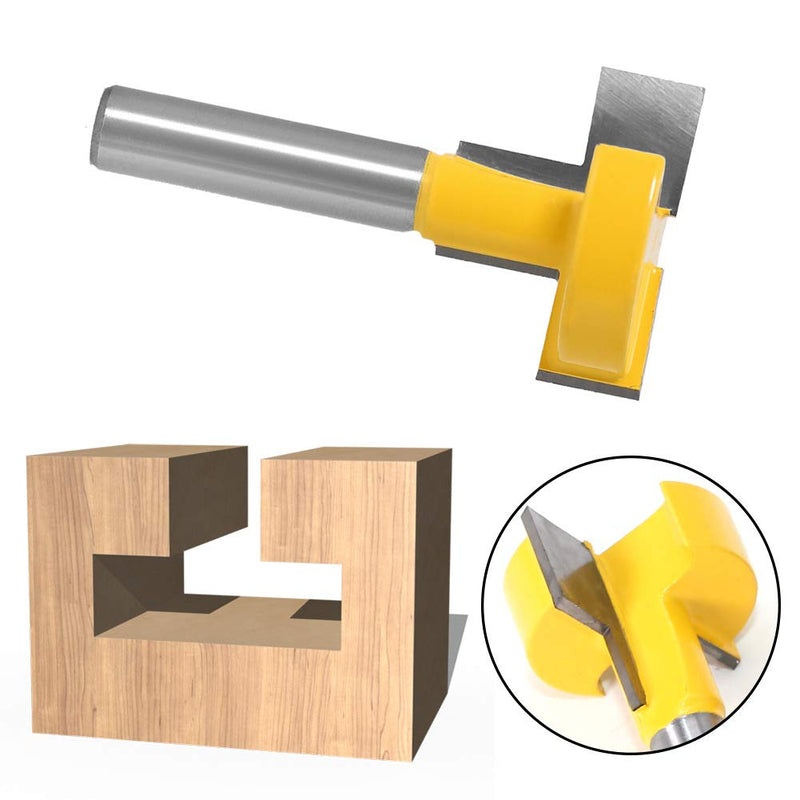 WSOOX 3 pieces T-slot cutter T-slot & T-track slotting cutter router bit set with 8 mm shank