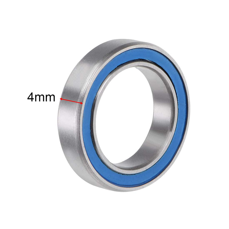 uxcell 6701-2RS Deep Groove Ball Bearing 12x18x4mm Double Sealed ABEC-3 Bearings 5-Pack