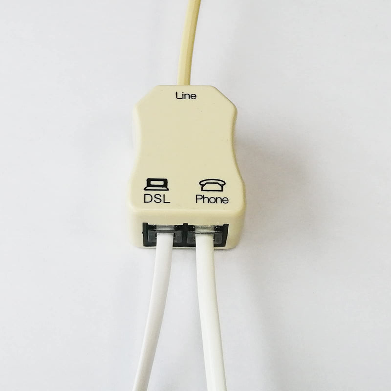 Antfly 3 PCS 2 Wire, 1 Line DSL Filter, with Built in Splitter, Phone Jack Splitter, in-line DSL Filter Splitter/in-line DSL Filter RJ11 6P2C Male to 2 Female Telephone Modem ADSL Splitter Filter
