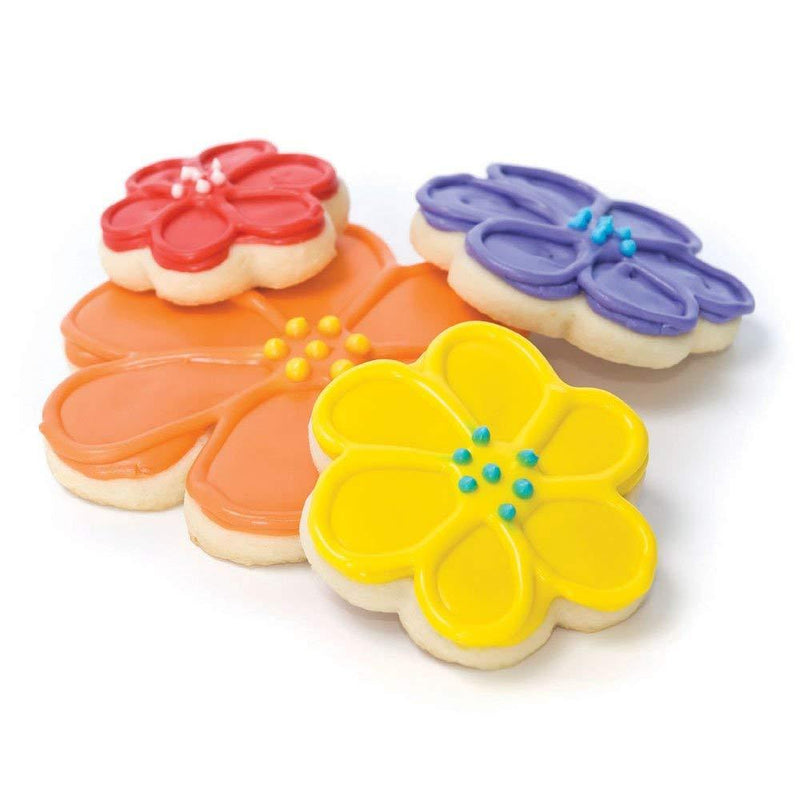 Ann Clark Cookie Cutters 7-Piece Easter Cookie Cutter Set with Recipe Booklet, Egg, Carrot, Bunny, Flower, Chick, Bunny Face and Butterfly