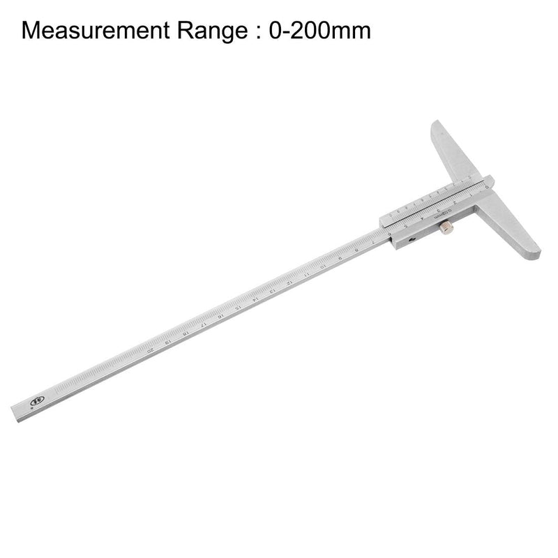 uxcell 0-200mm Depth Vernier Caliper Micrometer Gauge Measuring Tool 0.02mm Resolution