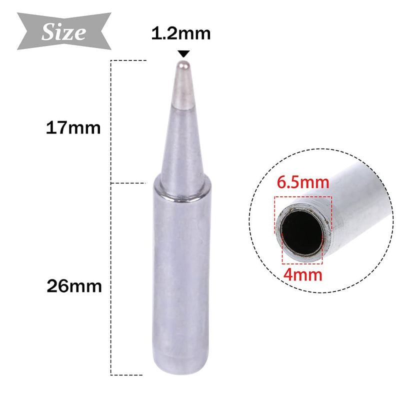 Saipor 10 pieces 900M-TB soldering tip replacement soldering tips set 900M soldering station tool (900M-TB)