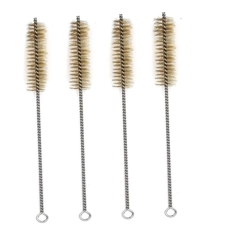 Chiloskit Pipe Brush Set Brass Wire Pipe Brush Cleaning Tool Long Handle Bristle Cleaning 6mm/10mm/14mm (10mm) 10pcs 10mm
