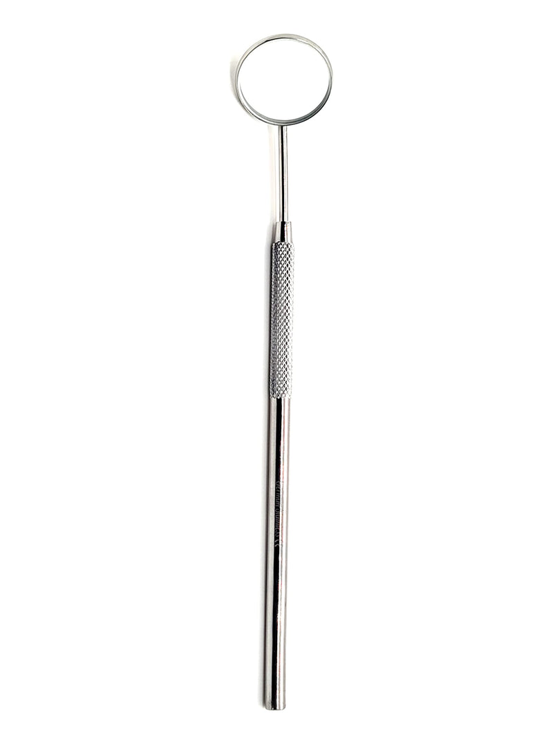 Dental Mouth Teeth Inspection Mirror #5 with Stainless Handle, Cone Socket, Total Length 6.5"