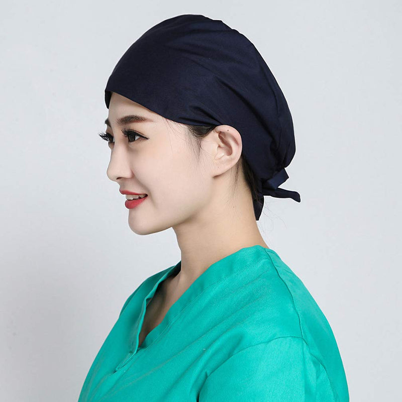 EXCEART Surgical Cap Cotton Surgical Hat Adjustable Chef's Hat Head Covers Scrub Cap for Doctor Nurse Dentist Chemo Bandana Medical Headwear