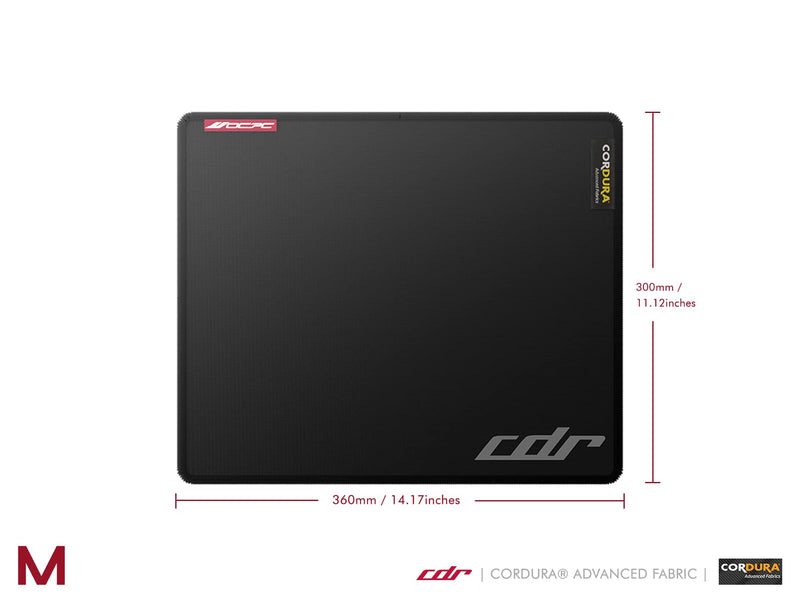 OCPC Mouse Pad, Anti - Slip Natural Rubber, Water-Repellent, Cordura Fabric, Black Medium Mouse Pad for Pc Gaming Desk, Office Desk Mat, Laptop Desk Pad, Office, and Home (360X300X3MM)… (Medium)